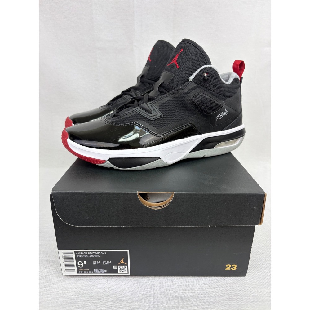 Nike Air Jordan Stay Loyal 3 Black Varsity Red-White Size 9.5 FB1396-006